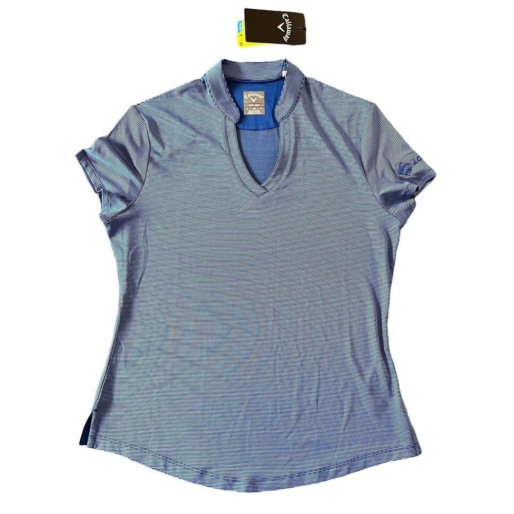 NWT Callaway Women’s Opti-Dry Golf Shirt Size Small Sun Protection Blue